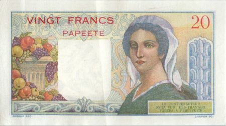 Tahiti 20 Francs Jeune Berger - 1954