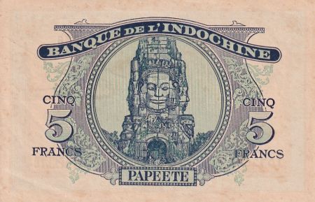 Tahiti 5 Francs, Minerve - 1944 - 1032838