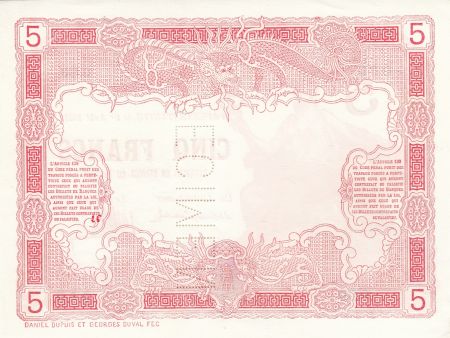Tahiti 5 Francs Papeete - Spécimen - 1923 - p.Neuf