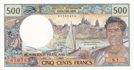 Tahiti 500 Francs Polynésien - Pirogue -  Années et séries variées - TTB