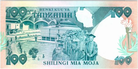 Tanzanie 100 Schillingi J. Nyerere - Université - 1986 Neuf Série PK