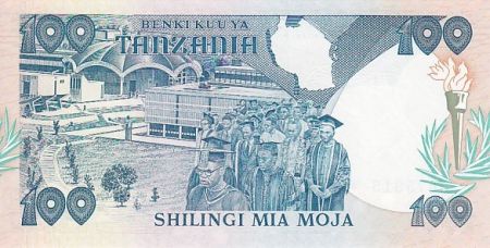 Tanzanie 100 Schillingi J. Nyerere - Université, étudiants