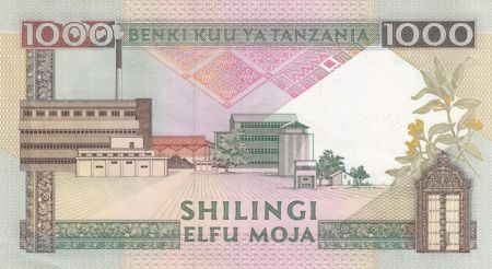 Tanzanie 1000 Schillingi Président Mwinyi - Eléphants - 1990 - P.22 - Neuf