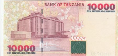 Tanzanie 10000 Schillingi 2003 - Eléphant, bâtiment