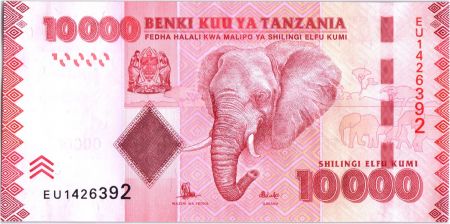 Tanzanie 10000 Schillingi Eléphant - Banque - 2015