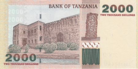 Tanzanie 2000 Schillingi 2003 - Lion, bâtiment ancien