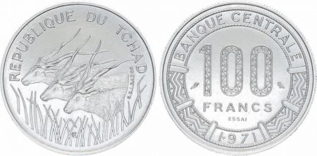Tchad 100 Francs Elans - 1971 - Essai