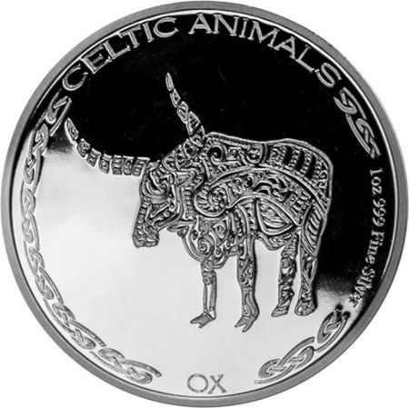 Tchad Le Boeuf (animaux celtiques) - 1 once argent Tchad 2020