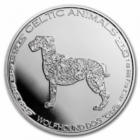 Tchad Lévrier Celtic (animaux celtiques) - 1 once argent Tchad 2022
