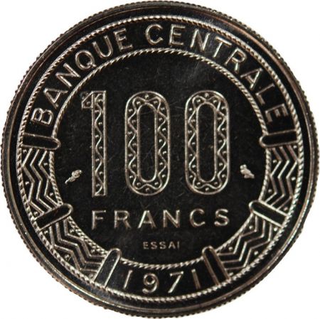 Tchad TCHAD - 100 FRANCS 1971 ESSAI