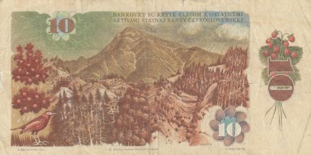 Tchécoslovaquie 10 Korun 1986 - Pavol Orszag Hviezdoslav, Montagnes