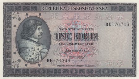 Tchécoslovaquie 1000 Korun Jiri z Podebrad - 1948 - P.65a - Neuf