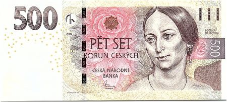 Tchèque République 500 Korun Bozena Nemcova - 2009 - Neuf - P.24