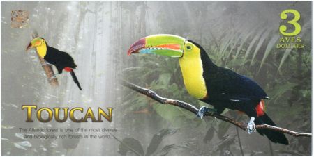 Territoires Equatoriaux 3 Aves Dollars, Atlantic Forest - Toucan - 2015