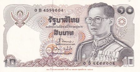Thaïlande 10 Baht - Roi Rama IX - ND (1995) - P.98 - Série 0 B