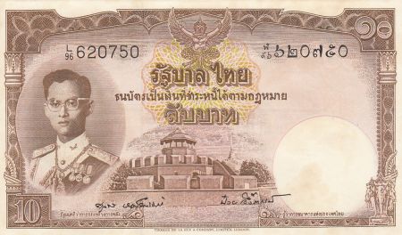Thaïlande 10 Baht Thailande - Rama IX - 1955  - Série L96
