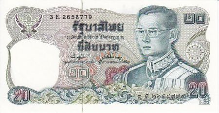 Thaïlande 20 Baht Roi Rama IX - Statue Roi Taksin