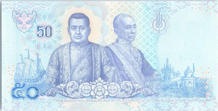 Thaïlande 50 Baht Rama X, au verso Rama III et IV - 2018