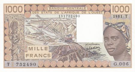 Togo 1000 Francs femme 1988 - Togo - Série G.006