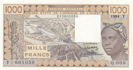 Togo 1000 Francs femme 1988 - Togo - Série Q.009