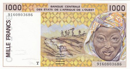 Togo 1000 Francs femme 1991 - Togo