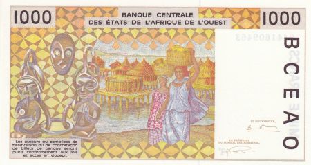 Togo 1000 Francs femme 1994 - Togo