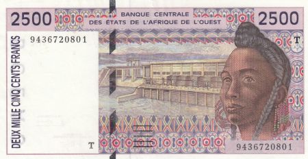 Togo 2500 Francs 1994 femme - Togo