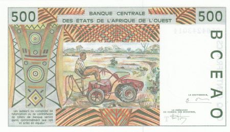 Togo 500 Francs homme 1995 - Togo