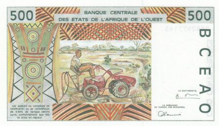 Togo 500 Francs homme 1996 - Togo