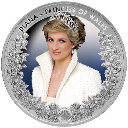 Tokelau Diana  Princesse de Galles - 1 Once argent couleur - 5 Dollars Tokelau 2022