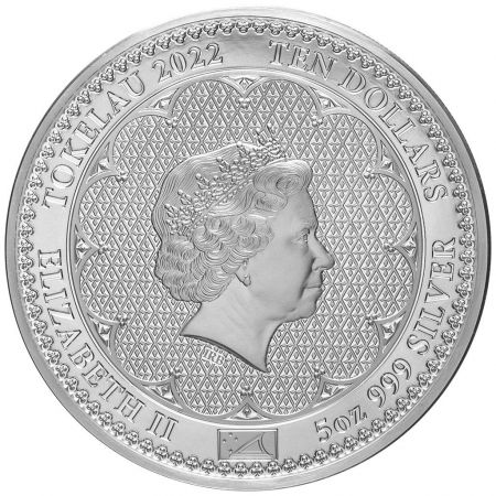 Tokelau Diana  Princesse de Galles - 5 Onces argent - 10 Dollars Tokelau 2022