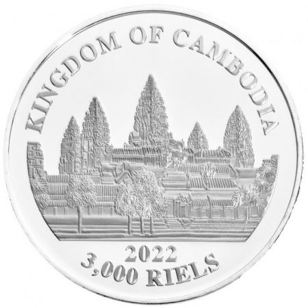 Tokelau Tigre - 1 once Argent 2022 Cambodge