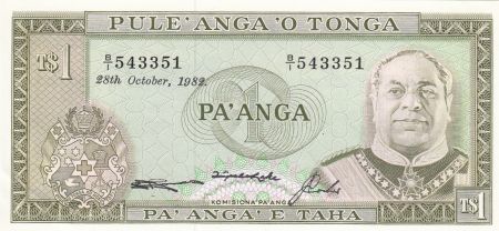 Tonga 1 Pa Anga 1982 - Roi Taufa \'Ahau - Mer - Palmiers