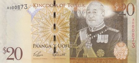Tonga 20 Pa Anga - Roi Tupou V - 2008 - 2014