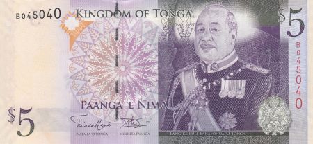 Tonga 5 Pa Anga - Roi Tupou V - Langi - 2010 - Neuf - P.39b