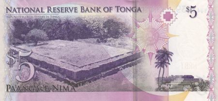 Tonga 5 Pa Anga - Roi Tupou V - Langi - 2010 - Neuf - P.39b