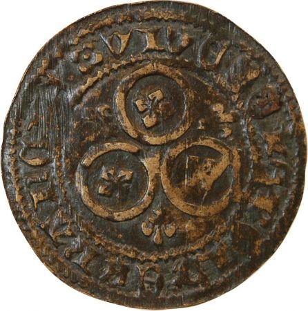 TOURNAI - Jeton de compte aux 3 cercles VIVE LE ROI - XVe siècle - Mit.607 var.