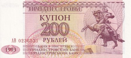 Transnistrie 200 Roubles -  A. V. Suvurov - Parlement - 1993 - NEUF - P.21