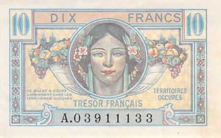 TRÉSOR FRANCAIS - 10 FRANCS 1947 TERRITOIRES OCCUPÉS