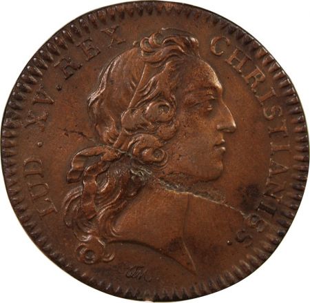 TRESOR ROYAL  LOUIS XIV - JETON CUIVRE 1741