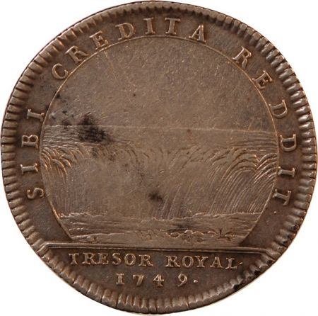 TRÉSOR ROYAL  LOUIS XV - JETON ARGENT 1749