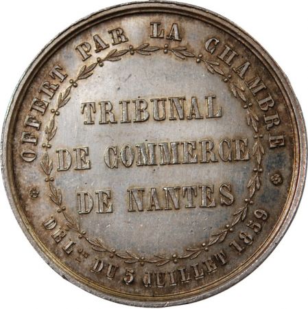 TRIBUNAL DE COMMERCE DE NANTES - JETON ARGENT poinçon Abeille (1860 /1879)