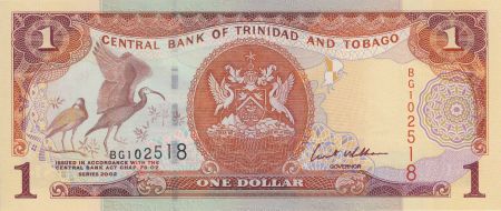 Trinidad et Tobago 1 Dollar Oiseaux - Armoiries 2002
