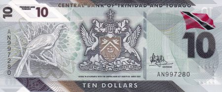 Trinidad et Tobago 10 Dollars - Oiseaux - Port - Polymer - 2020 - P.NEW