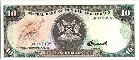 Trinidad et Tobago 10 Dollars, Oiseaux - Immeuble - 1985 - Neuf  - P.38 c