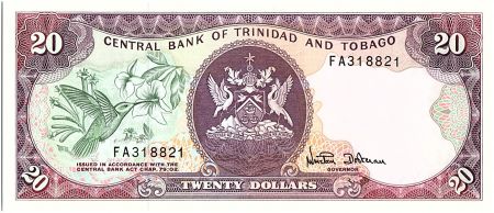Trinidad et Tobago 20 Dollars, Oiseaux - Immeuble - 1985 - Neuf  - P.39 d