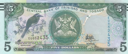 Trinidad et Tobago 5 Dollars Oiseaux - Immeuble - 2006 (2017) - Neuf - P.47c
