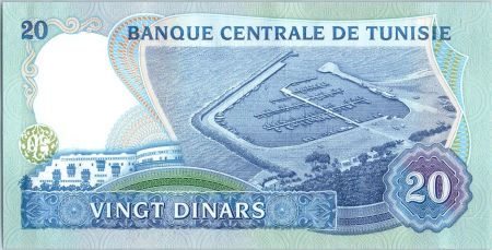 Tunisie 20 Dinars - Habib Bouguiba - Port - 1983