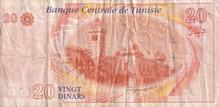 Tunisie 20 Dinars - Kheireddine El-Tounsi - Ecole Sadiki - 2011 - Série E 11 - B+ - P.93