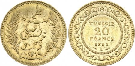 Tunisie 20 Francs Palmes - 1892